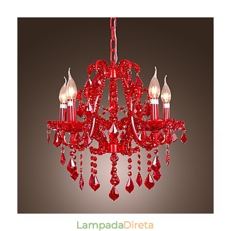 Lustre moderno contemporâneo de cristal cromado em metal Lustre moderno contemporâneo de cristal cromado em metal