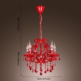 Lustre moderno contemporâneo de cristal cromado em metal