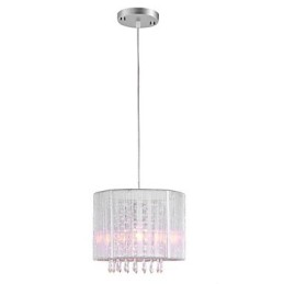 Lustre de cristal de pano prateado