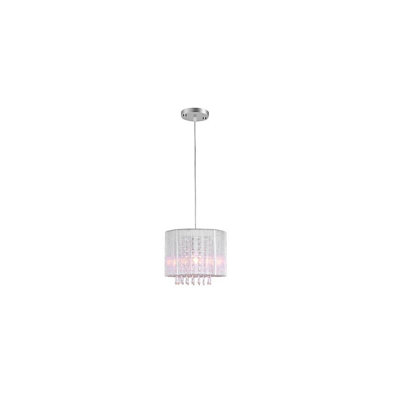 Lustre de cristal de pano prateado