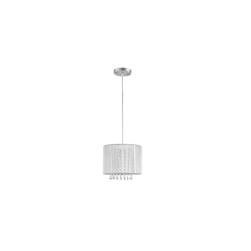 Lustre de cristal de pano prateado