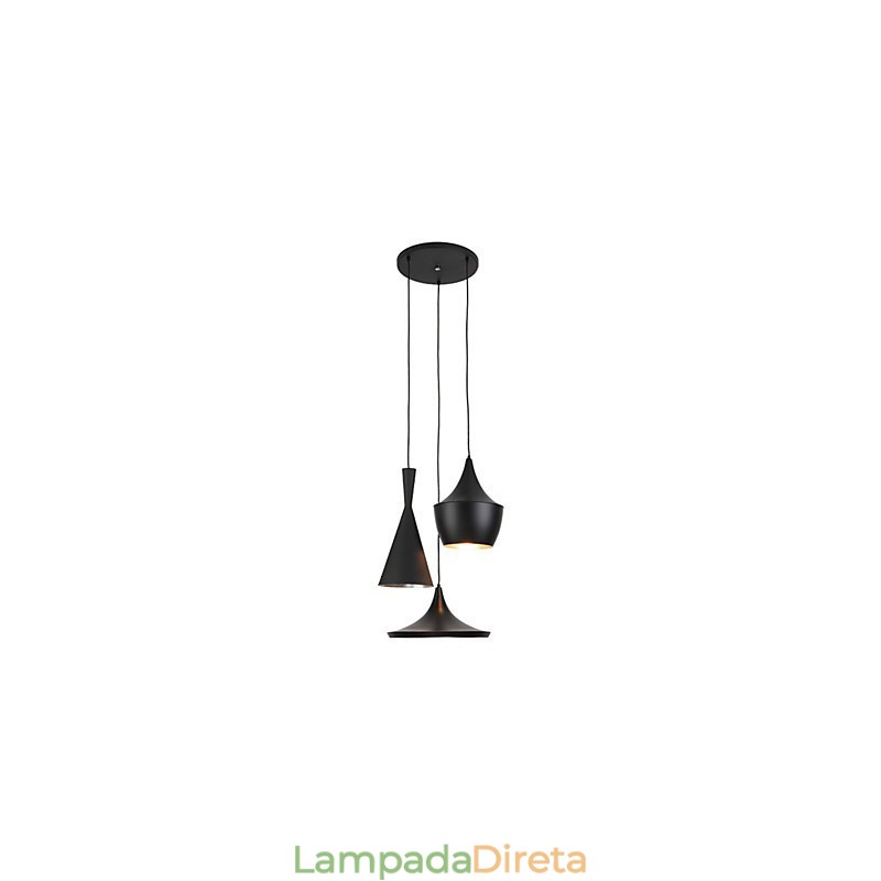 Mini Estilo Pintura Metal Pendente Luz
