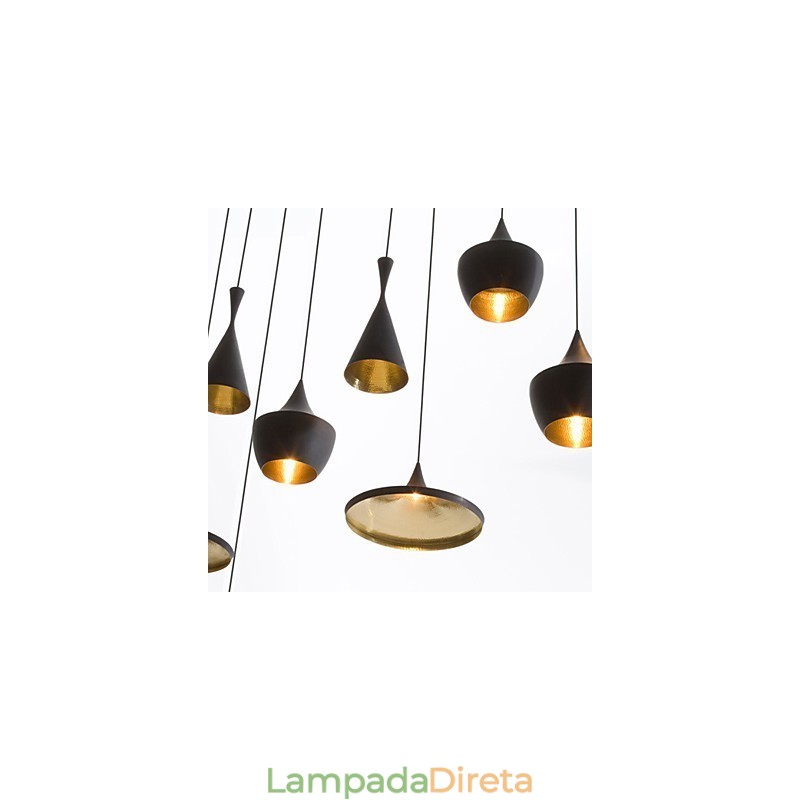 Mini Estilo Pintura Metal Pendente Luz