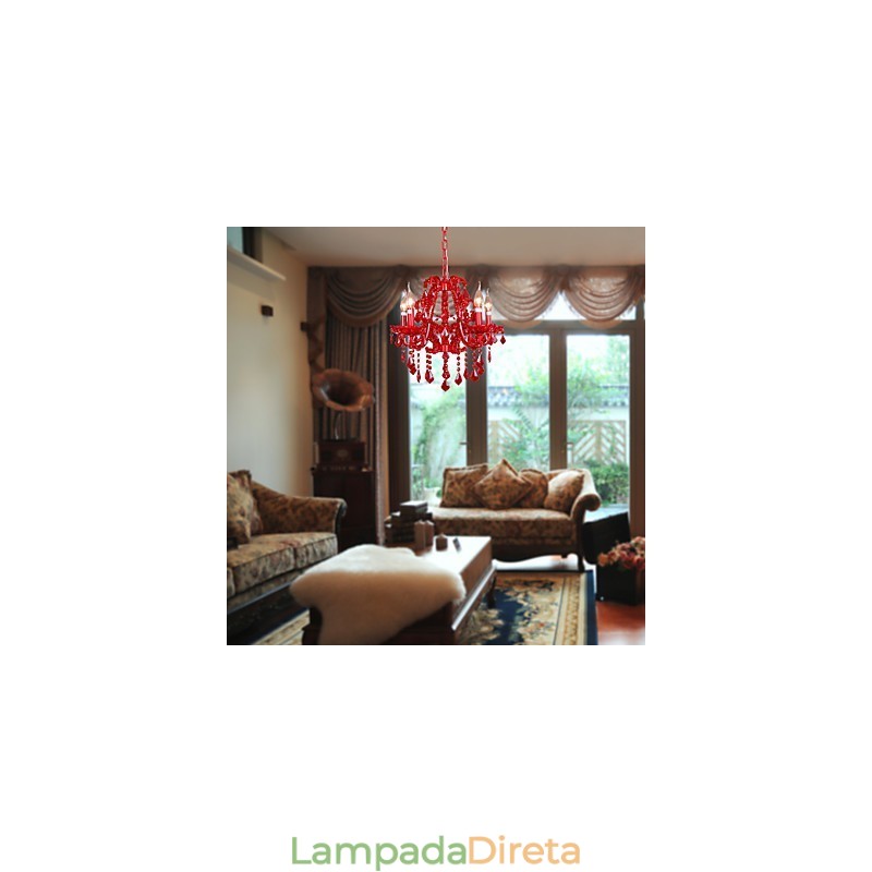 Lustre moderno contemporâneo de cristal cromado em metal