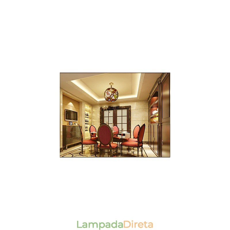 Luzes de lâmpada de varandaLâmpada de varanda Lustre de cobre pequeno exótico
