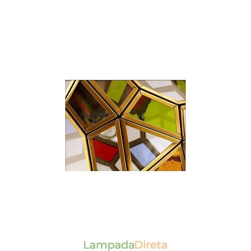 Luzes de lâmpada de varandaLâmpada de varanda Lustre de cobre pequeno exótico