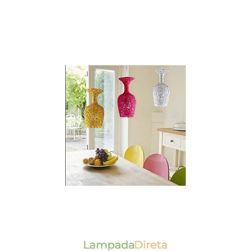 Lustre de alumínio trançado com três lâmpadas de cabeça Apple