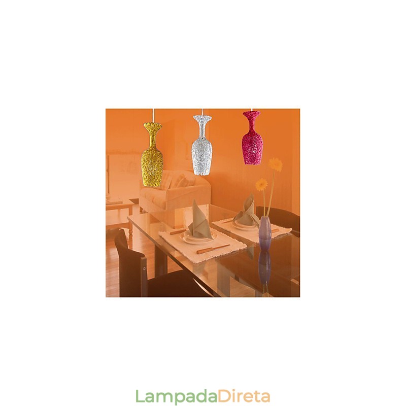Lustre de alumínio trançado com três lâmpadas de cabeça Apple