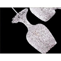 Lustre de alumínio trançado com três lâmpadas de cabeça Apple