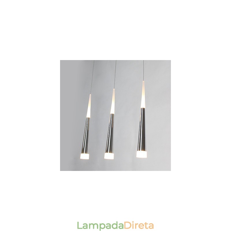 Luminárias pendentes modernas contemporâneas para jantar infantil de metal com dossel longo