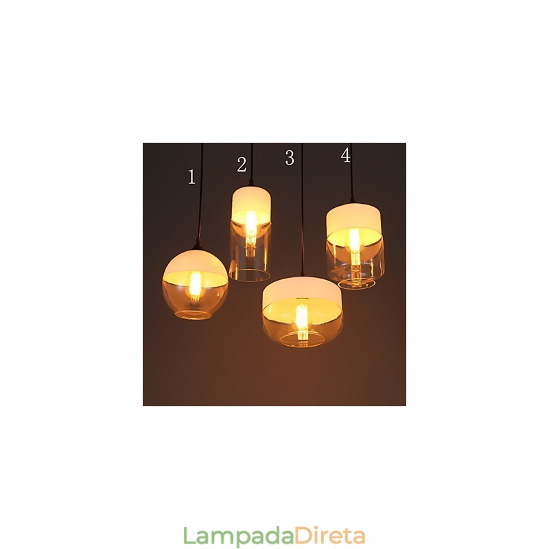 A loja Nordic Creative Stair Shop'S Art Wrought Iron Glass Chandelier Lamp