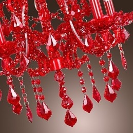 Lustre moderno contemporâneo de cristal cromado em metal