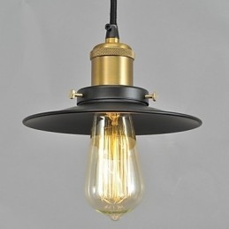 Luminária pendente de metal estilo country mini com pintura