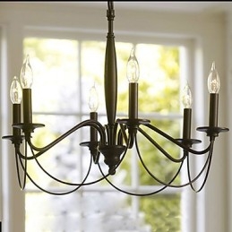 Lustre tradicional clássico galvanizado