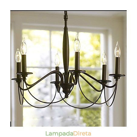 Lustre tradicional clássico galvanizado Lustre tradicional clássico galvanizado