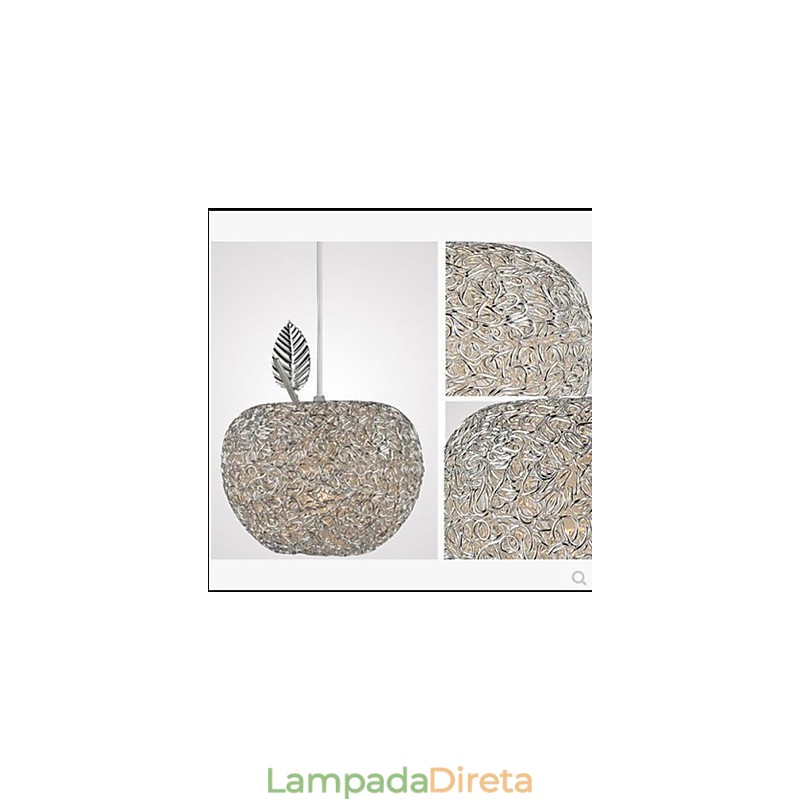 Lustre de alumínio trançado com três lâmpadas de cabeça Apple
