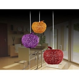 Lustre de alumínio trançado com três lâmpadas de cabeça Apple A