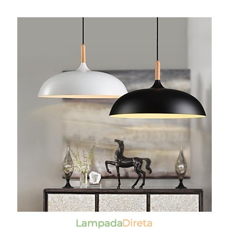Luminária pendente retrô com pintura em madeira e metal, luminária pendente de café Luminária pendente retrô com pintura em madeira e metal, luminária pendente de café