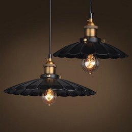 Luminária pendente estilo europeu clássico retrô, luminária de metal com arte droplight