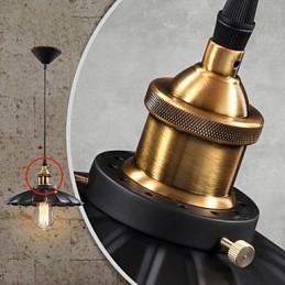 Luminária pendente estilo europeu clássico retrô, luminária de metal com arte droplight