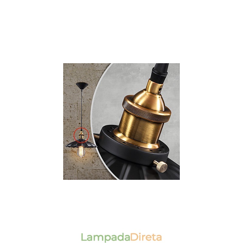 Luminária pendente estilo europeu clássico retrô, luminária de metal com arte droplight
