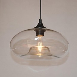 Característica moderna 1 pingente de luz com sombra transparente