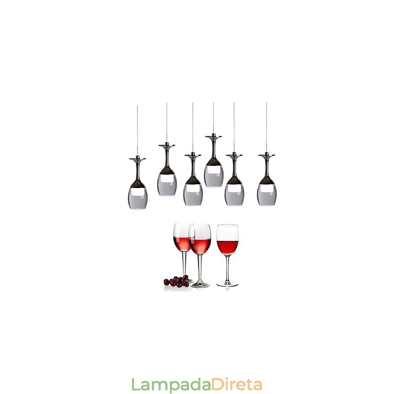 Luminárias pendentes 1 luz Mini estilo moderno contemporâneo Metal