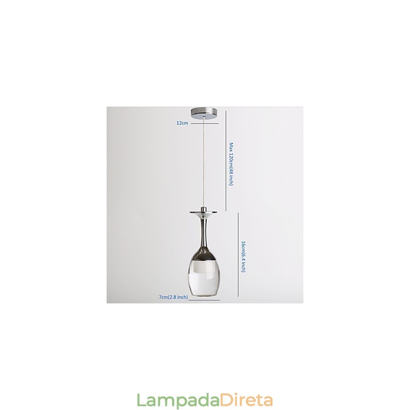 Luminárias pendentes 1 luz Mini estilo moderno contemporâneo Metal