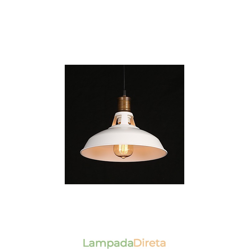 Lâmpada de luz suspensa de ferro forjado com cabeça única e originalidade em estilo country americano