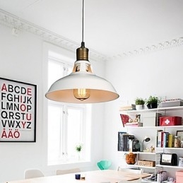 Lâmpada de luz suspensa de ferro forjado com cabeça única e originalidade em estilo country americano