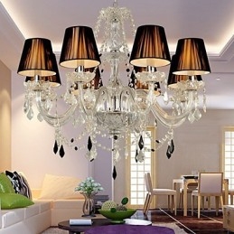 Lustre de Cristal Elegante com 8 Luzes