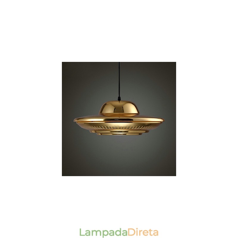 Luz pendente de metal galvanizado country para garagem