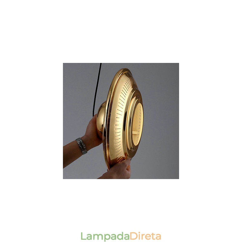 Luz pendente de metal galvanizado country para garagem