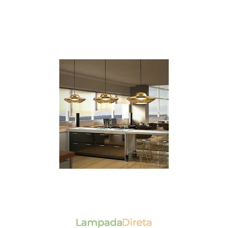 Luz pendente de metal galvanizado country para garagem