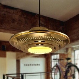 Luz pendente de metal galvanizado country para garagem