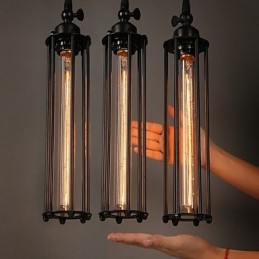 Estilo europeu criativo restaurando formas antigas de ferro forjado Alcatraz Single Head Droplight