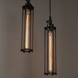 Estilo europeu criativo restaurando formas antigas de ferro forjado Alcatraz Single Head Droplight