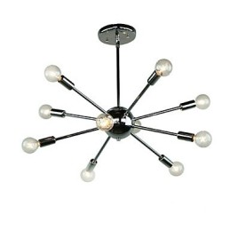 Luminária pendente estilo country mini metal cromado