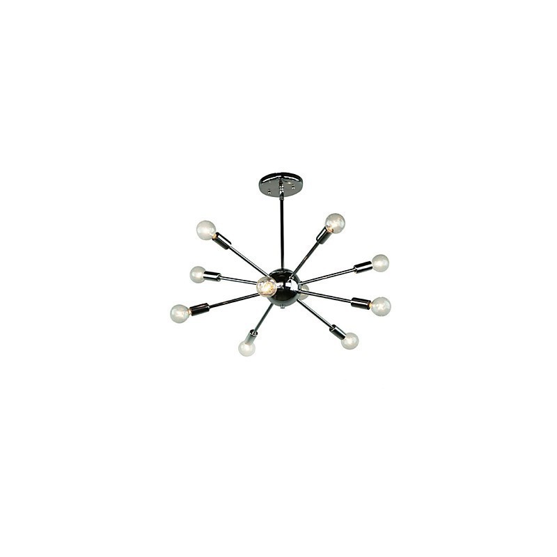 Luminária pendente estilo country mini metal cromado