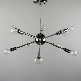 Luminária pendente estilo country mini metal cromado