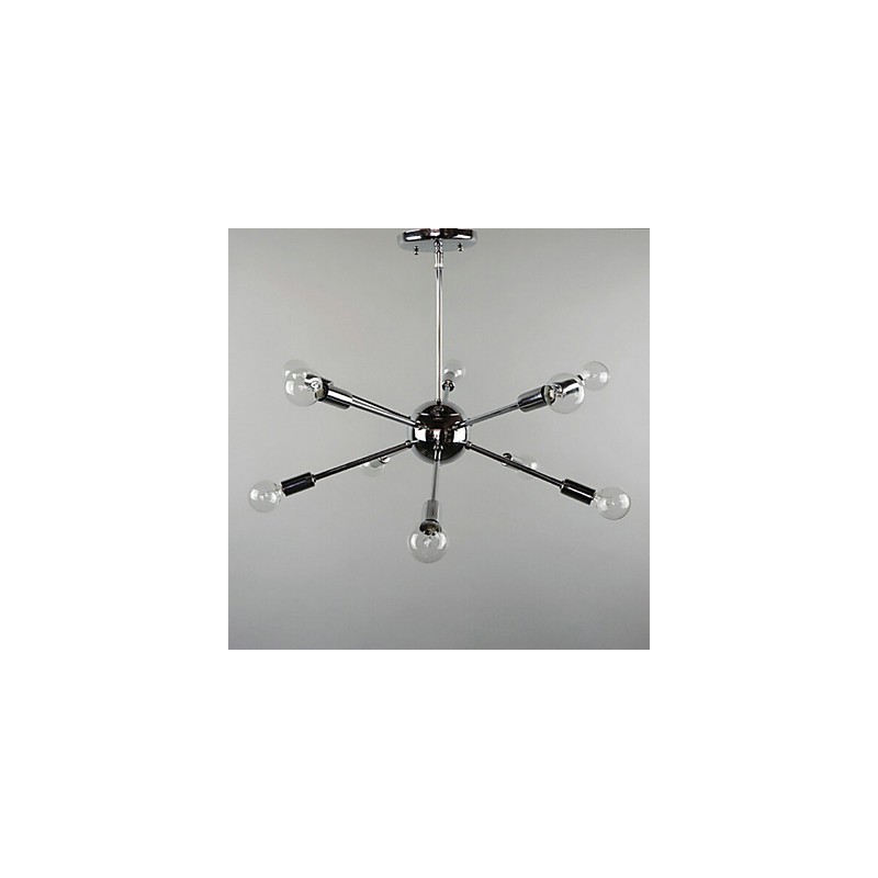 Luminária pendente estilo country mini metal cromado