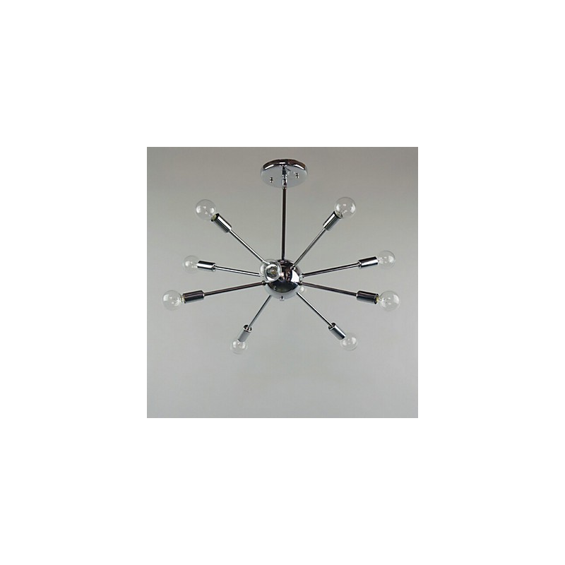 Luminária pendente estilo country mini metal cromado