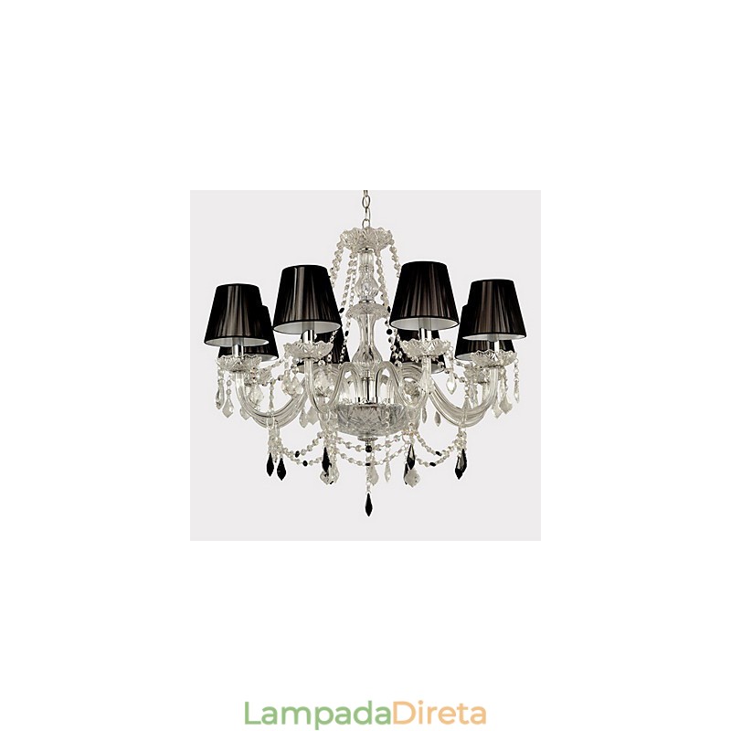 Lustre de Cristal Elegante com 8 Luzes
