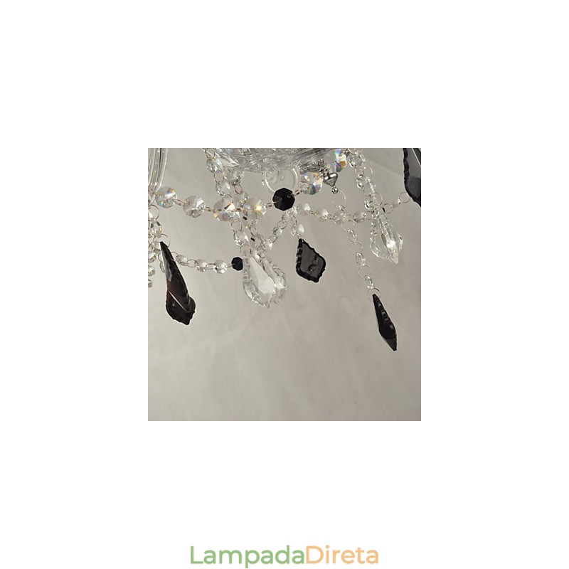 Lustre de Cristal Elegante com 8 Luzes