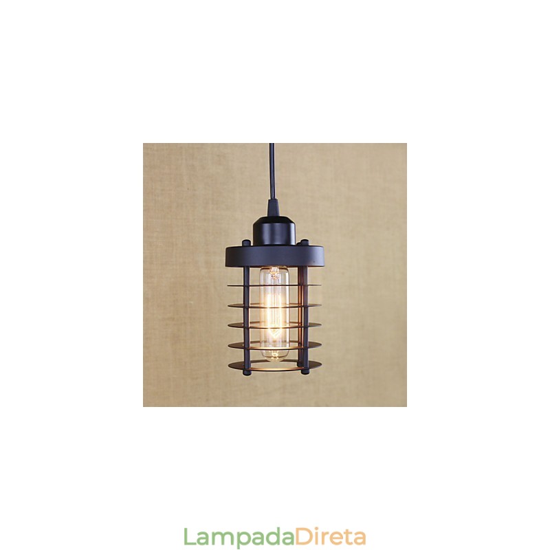 Lustre de ferro forjado retrô rural countryside
