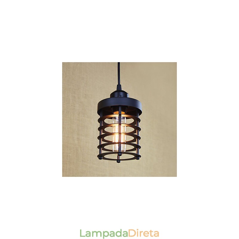 Lustre de ferro forjado retrô rural countryside
