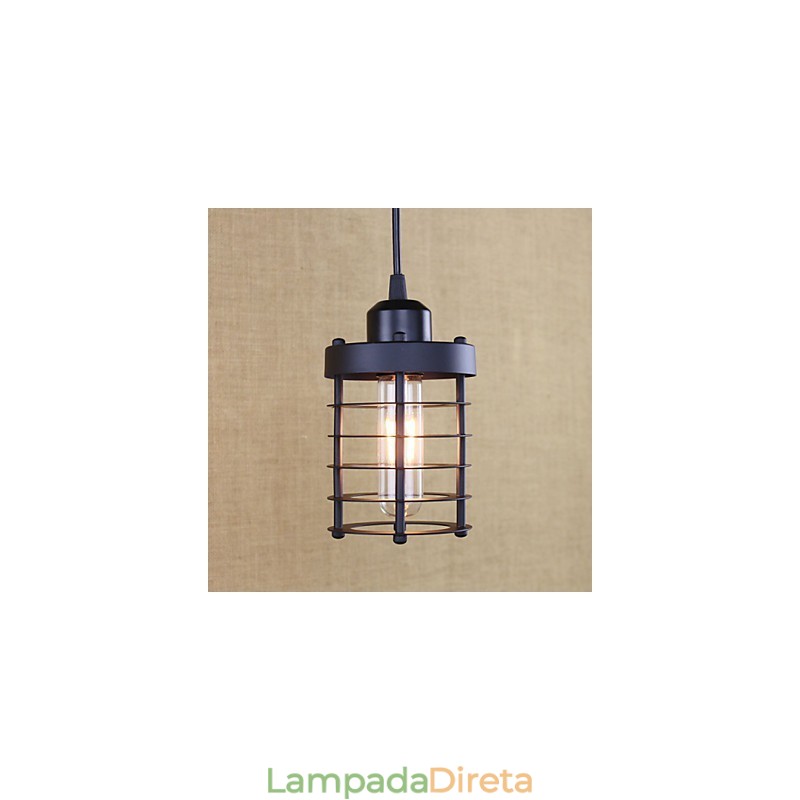Lustre de ferro forjado retrô rural countryside