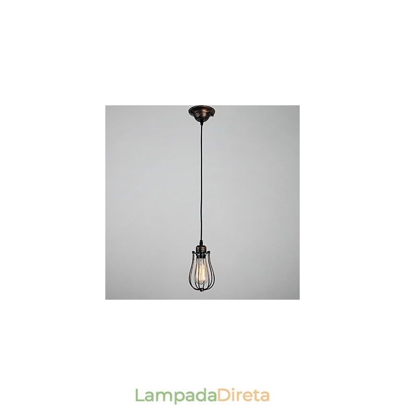 Mini Lâmpada Estilo Country 1 Luz Retro