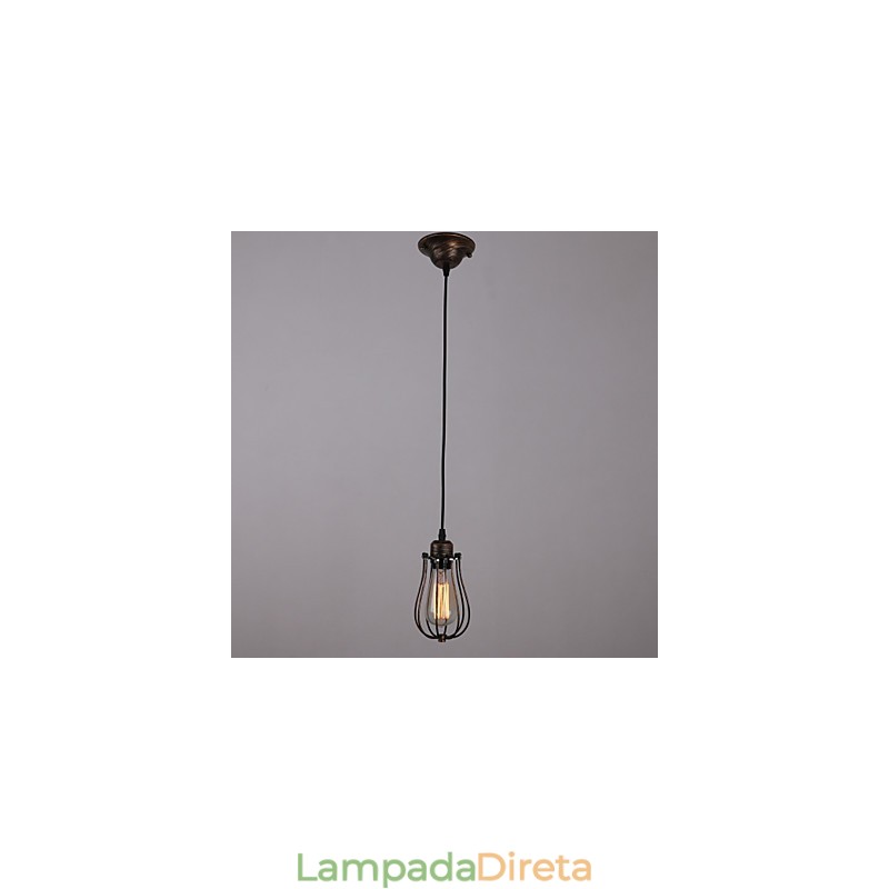 Mini Lâmpada Estilo Country 1 Luz Retro