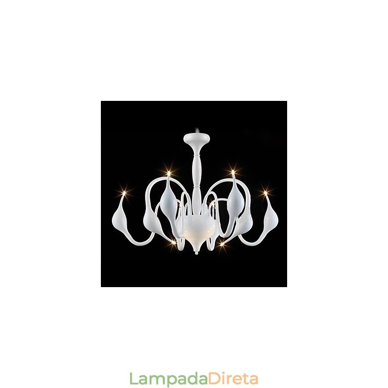 Lustre de metal galvanizado contemporâneo moderno